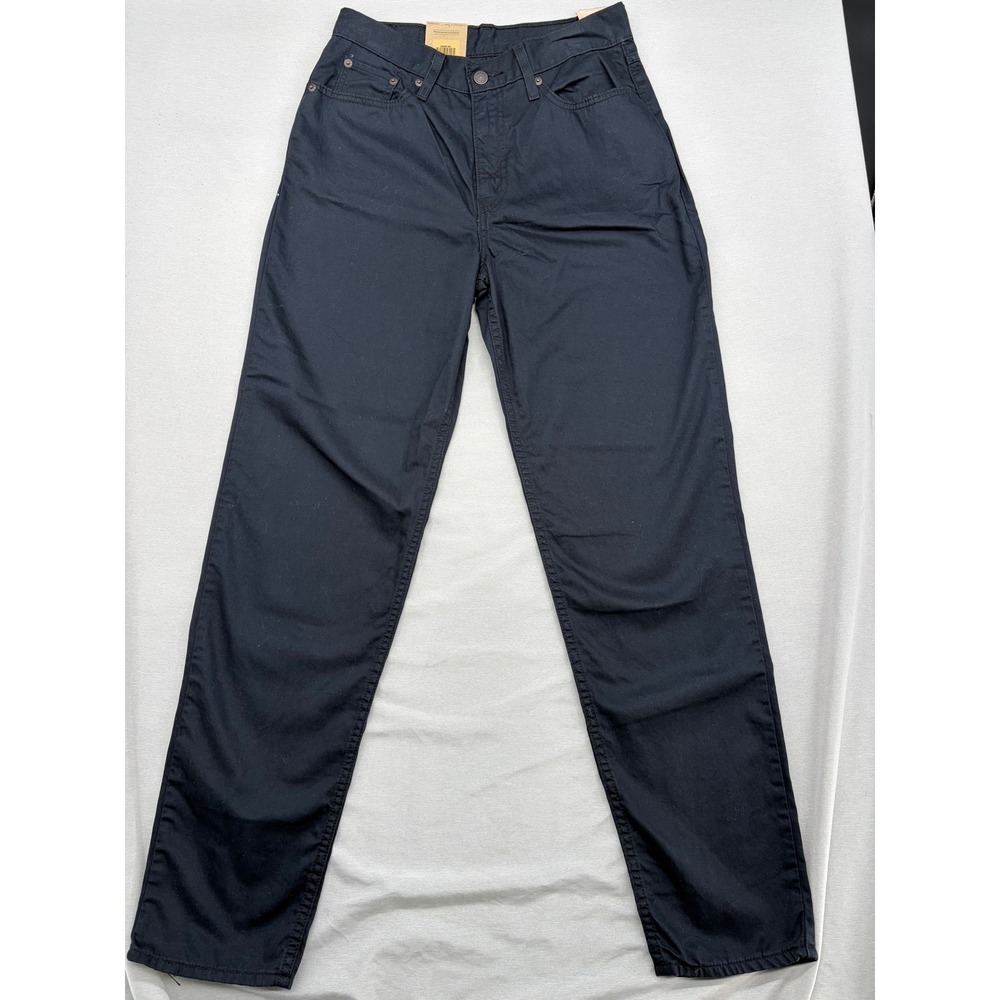 Levis High-Waisted Mom Jeans Black High Rise Tapered Leg Cotton Hemp Blend